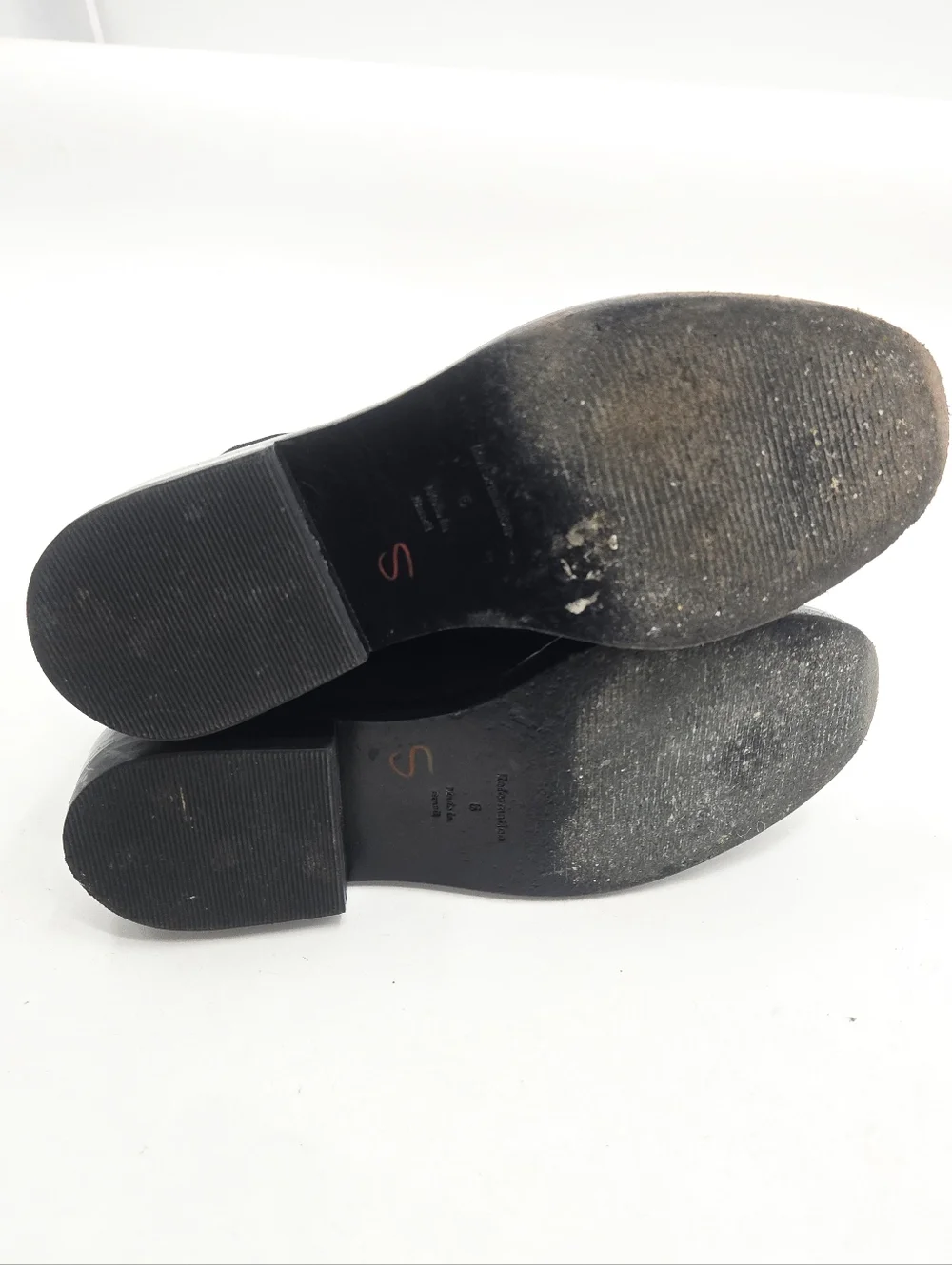 Reformation Alexa Chelsea Boots Black Leather Neoprene‎ Cuff Size 6